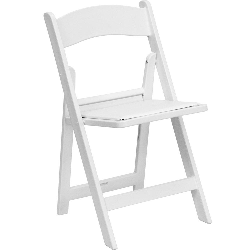 White Resin Folding Chair, Chair Rentals